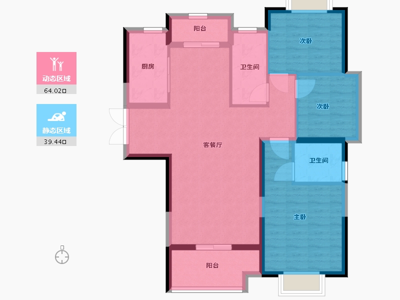 江西省-南昌市-正荣学府壹号-93.00-户型库-动静分区