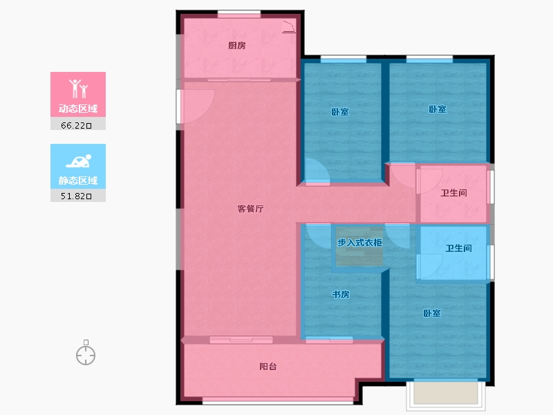 宁夏回族自治区-银川市-银川融创城-106.00-户型库-动静分区