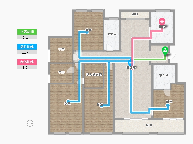 浙江省-杭州市-和家园雍园-189.34-户型库-动静线