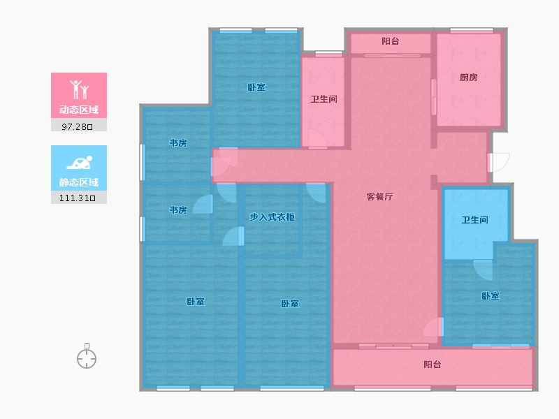 浙江省-杭州市-和家园雍园-189.34-户型库-动静分区