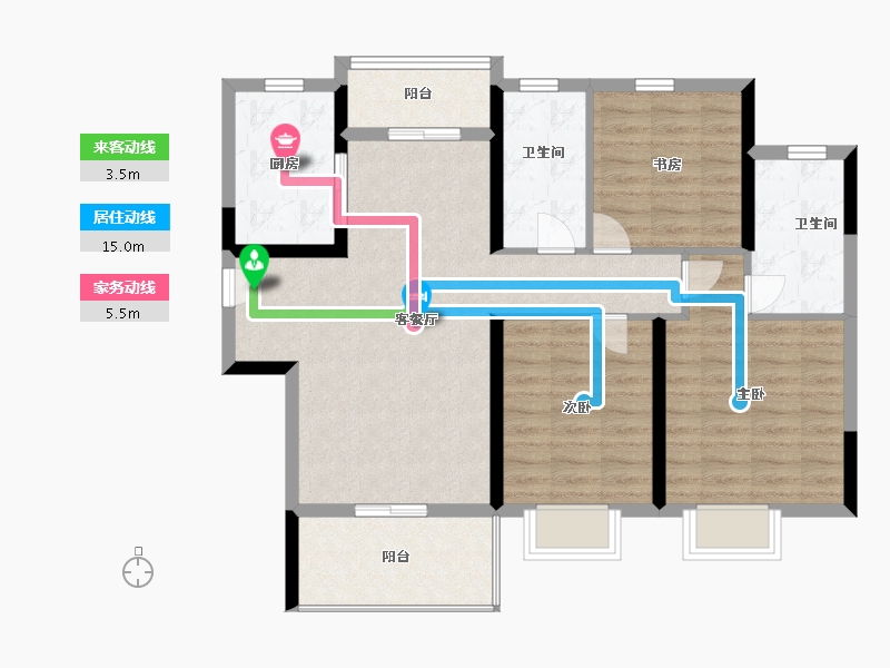 江西省-南昌市-保利心语-90.00-户型库-动静线