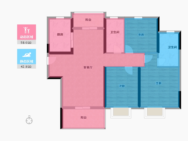 江西省-南昌市-保利心语-90.00-户型库-动静分区