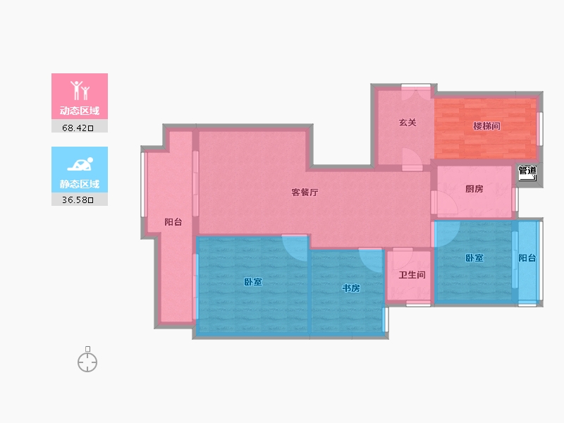 浙江省-衢州市-通策蘭堡-94.96-户型库-动静分区