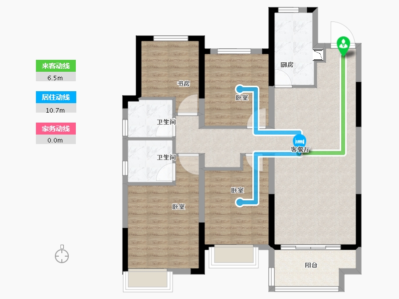 安徽省-合肥市-高速蜀西湖畔-102.10-户型库-动静线