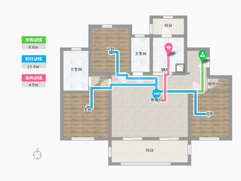 江苏省-南通市-启东龙馨家园-114.00-户型库-动静线