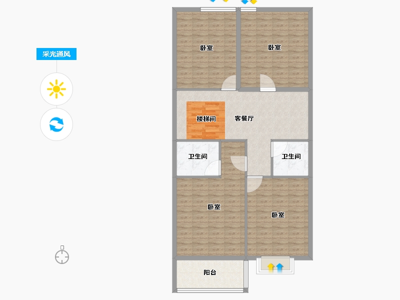 福建省-莆田市-万嘉白塘湖-118.00-户型库-采光通风