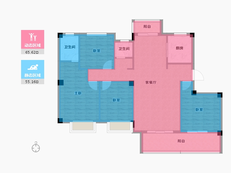 福建省-三明市-万春.珑熙郡-109.80-户型库-动静分区