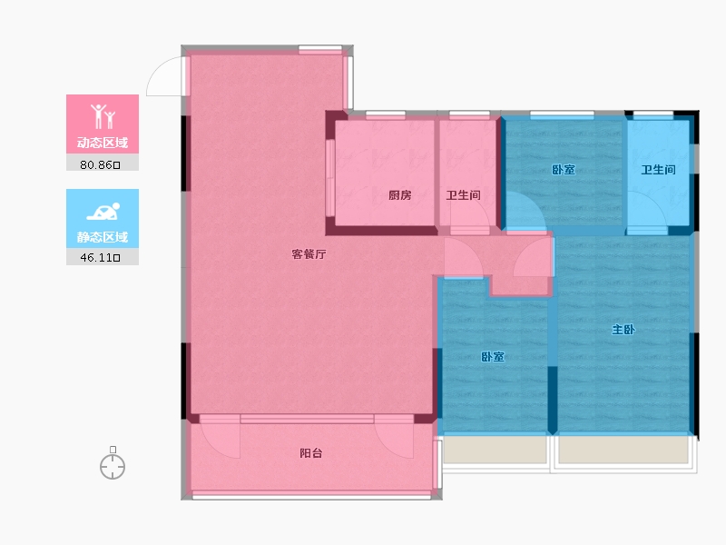 江苏省-苏州市-当代著家MOMΛ-115.01-户型库-动静分区