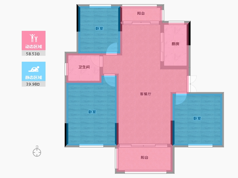 安徽省-芜湖市-滨湖世纪-88.29-户型库-动静分区