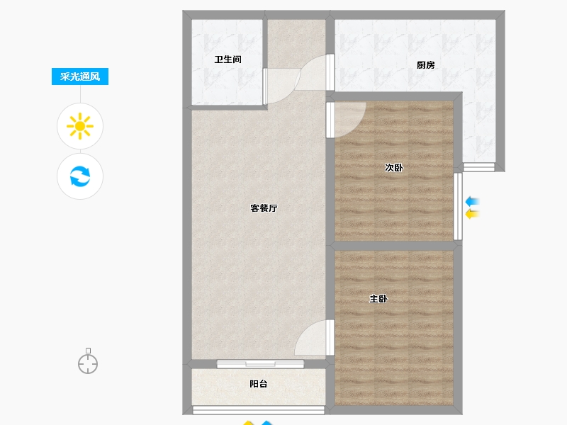 河北省-承德市-丽景华庭二期-81.34-户型库-采光通风