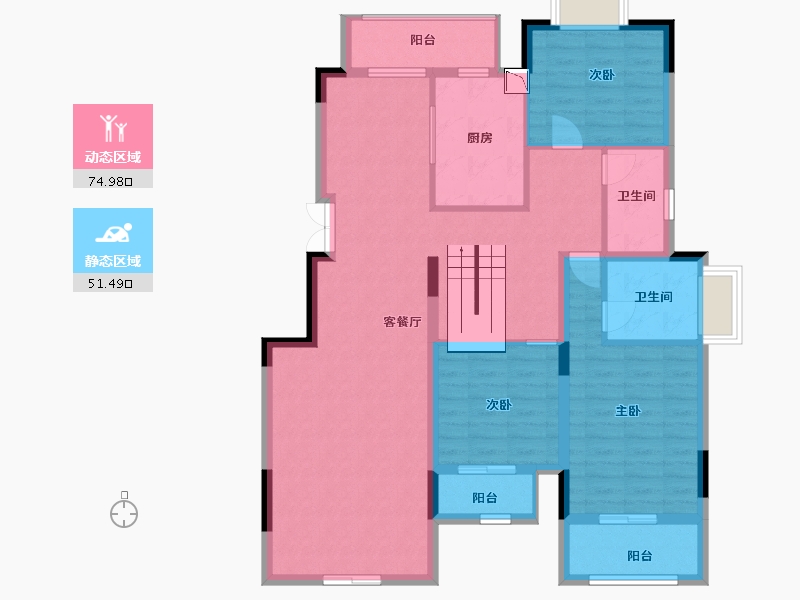 江西省-南昌市-正荣学府壹号-114.00-户型库-动静分区