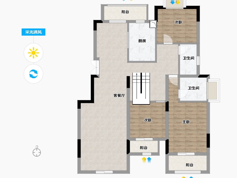 江西省-南昌市-正荣学府壹号-114.00-户型库-采光通风