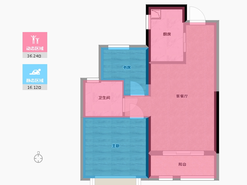 福建省-福州市-阳光城•丽景湾-46.00-户型库-动静分区