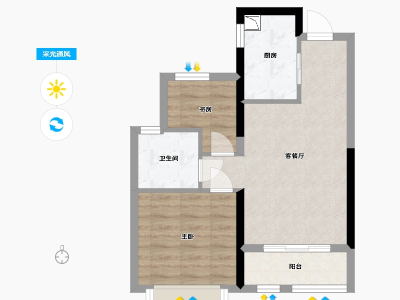 福建省-福州市-阳光城•丽景湾-46.00-户型库-采光通风