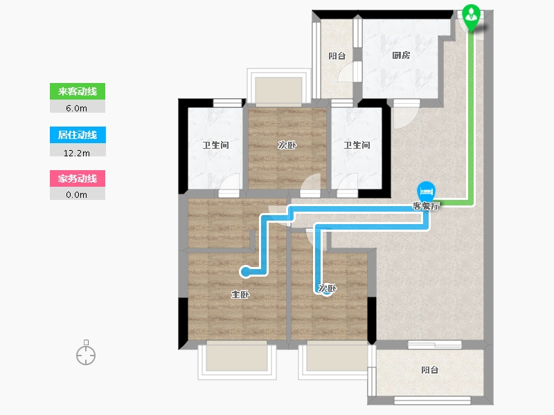 江苏省-扬州市-恒大御湖郡-64.10-户型库-动静线