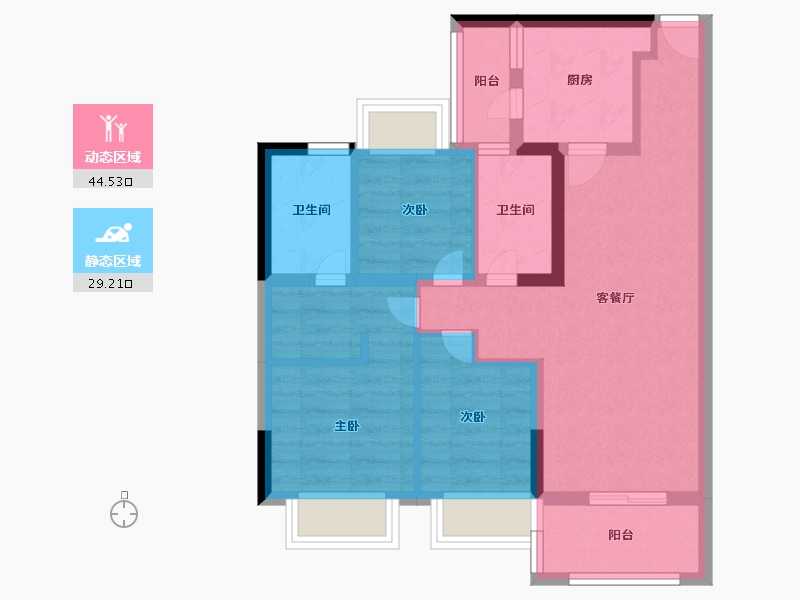 江苏省-扬州市-恒大御湖郡-64.10-户型库-动静分区