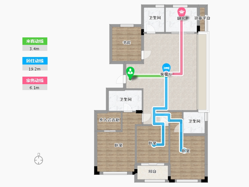 浙江省-湖州市-滨江棕榈·十里春晓-115.11-户型库-动静线