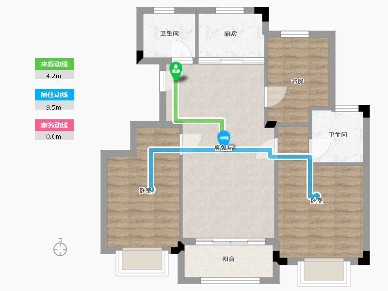 浙江省-湖州市-滨江棕榈·十里春晓-71.59-户型库-动静线