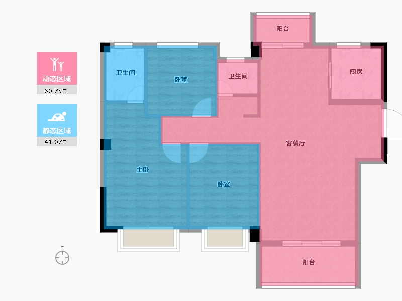 福建省-三明市-万春.珑熙郡-92.37-户型库-动静分区