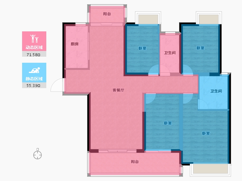 福建省-莆田市-富力院士廷-114.00-户型库-动静分区