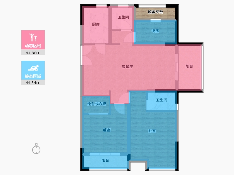 浙江省-嘉兴市-紫金华庭-82.00-户型库-动静分区