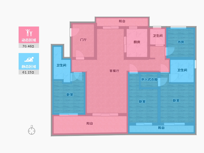 浙江省-杭州市-千岛湖嘉苑-115.51-户型库-动静分区