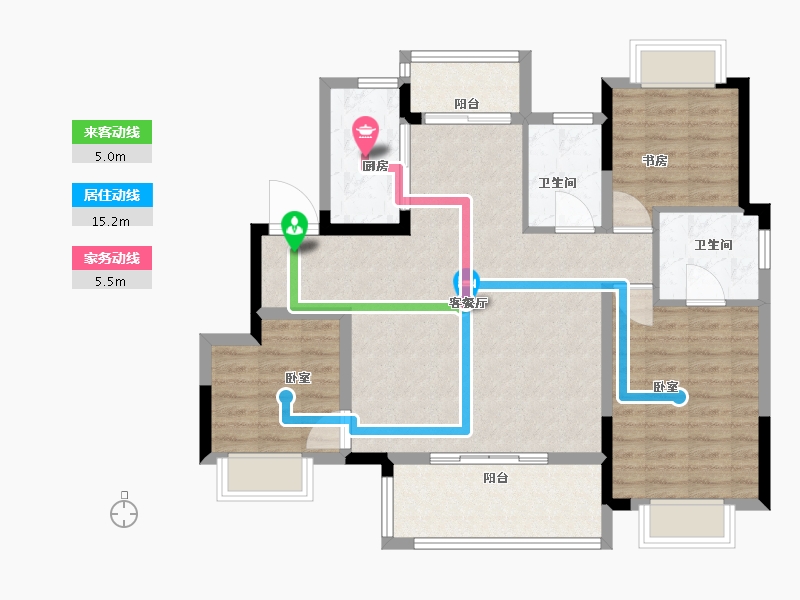 江西省-南昌市-安义中梁首府锦园-94.00-户型库-动静线