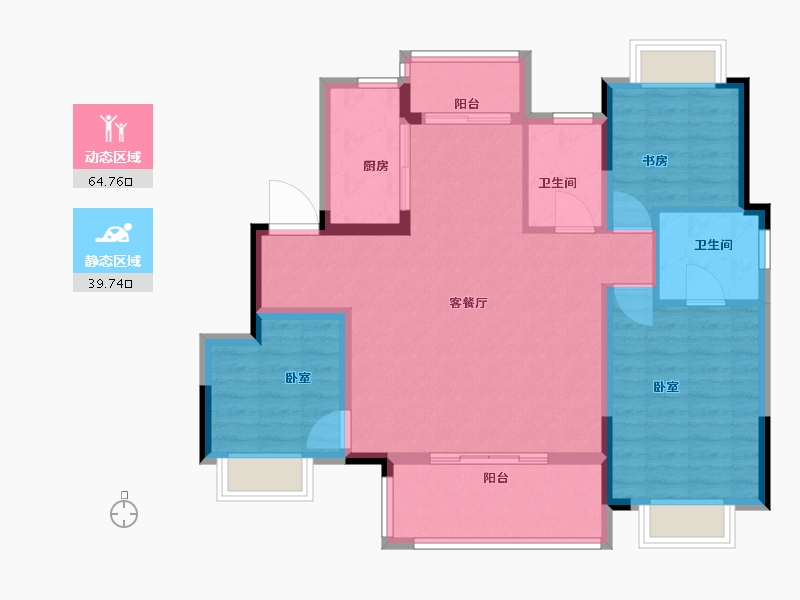 江西省-南昌市-安义中梁首府锦园-94.00-户型库-动静分区