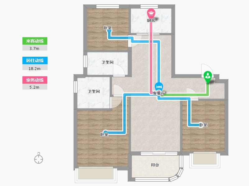 浙江省-宁波市-美的合景·美云合府-78.11-户型库-动静线