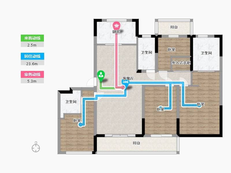 浙江省-宁波市-荣安·柳岸风荷-120.00-户型库-动静线