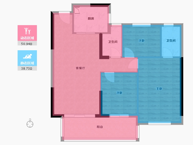 福建省-福州市-连江皇庭丹郡-81.00-户型库-动静分区