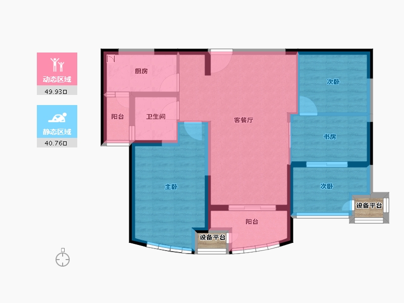 江苏省-常州市-万泰国际广场檀香湾-82.88-户型库-动静分区