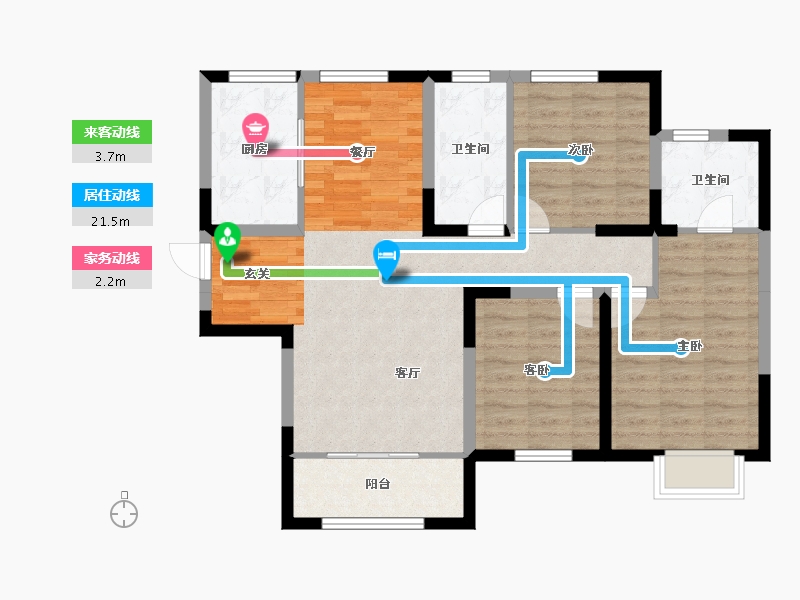 山东省-济南市-中建长清湖-89.72-户型库-动静线