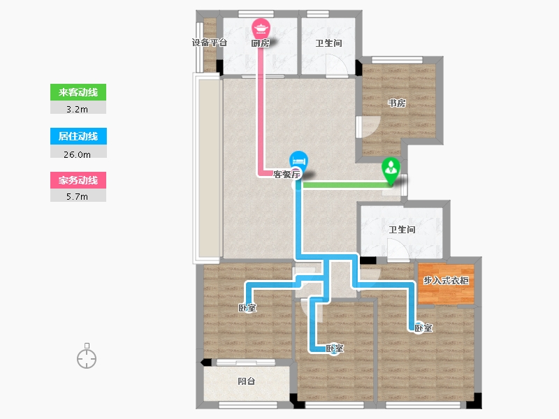 浙江省-湖州市-滨江棕榈·十里春晓-101.06-户型库-动静线