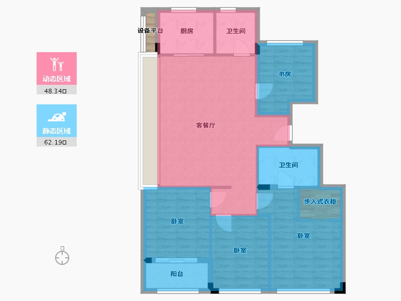 浙江省-湖州市-滨江棕榈·十里春晓-101.06-户型库-动静分区