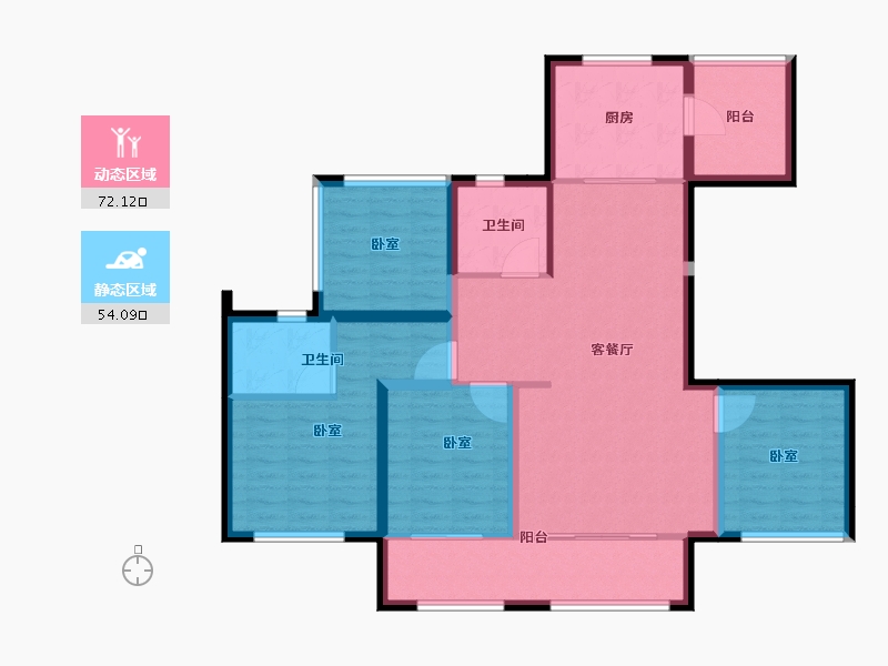 甘肃省-天水市-恒顺锦润华府-113.01-户型库-动静分区