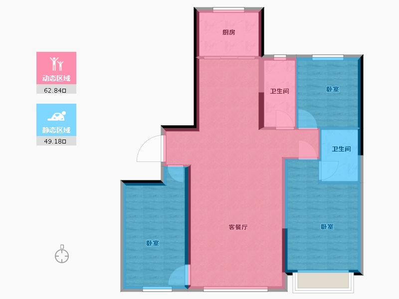 宁夏回族自治区-石嘴山市-正丰黄河明珠-101.58-户型库-动静分区