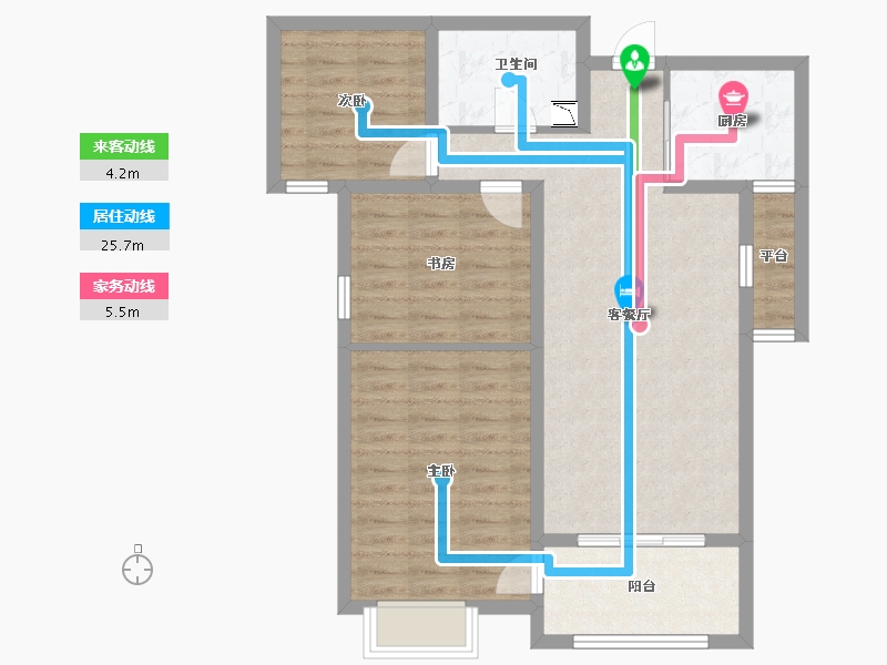 甘肃省-兰州市-泰林·黄河馨苑-82.16-户型库-动静线