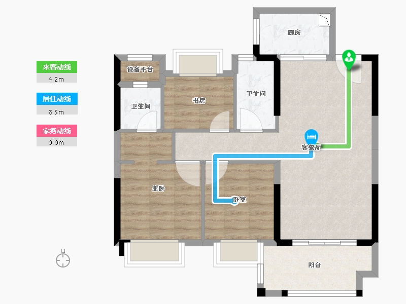 福建省-三明市-沙县世茂璀璨新城-75.63-户型库-动静线