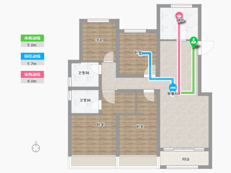 浙江省-金华市-新城云昱-101.00-户型库-动静线