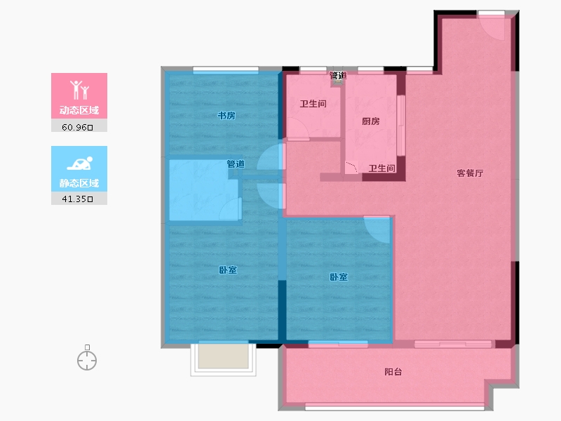 安徽省-淮南市-正和·楚都华府-92.01-户型库-动静分区