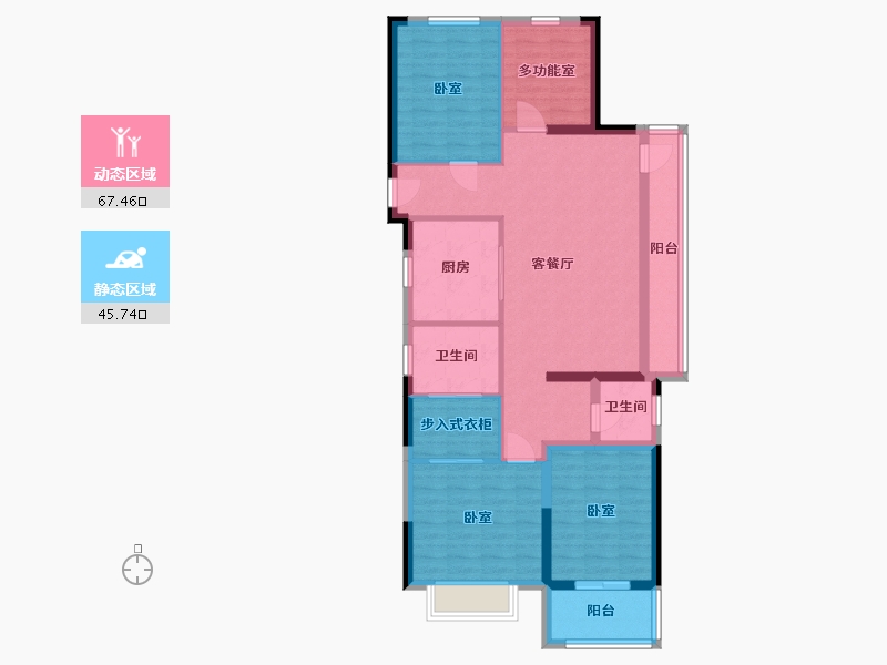 浙江省-宁波市-世纪滨江Ⅱ期•滨盛荟-100.76-户型库-动静分区