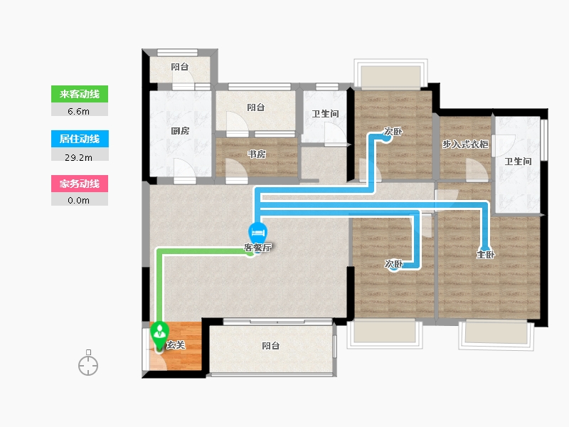 福建省-厦门市-招商卡达凯斯-115.05-户型库-动静线