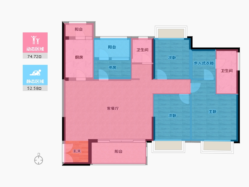 福建省-厦门市-招商卡达凯斯-115.05-户型库-动静分区