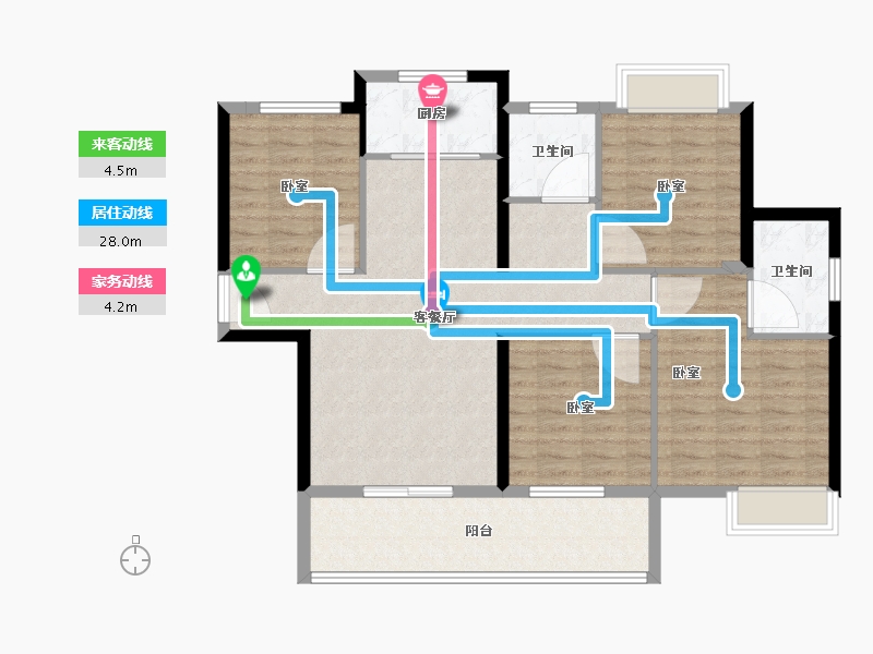 福建省-福州市-融鼎新都汇-106.01-户型库-动静线