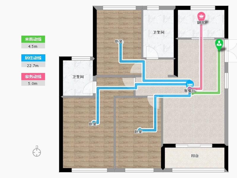 福建省-福州市-贵安新天地公寓-97.65-户型库-动静线