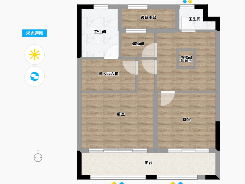 浙江省-湖州市-湖州丝绸小镇-65.49-户型库-采光通风