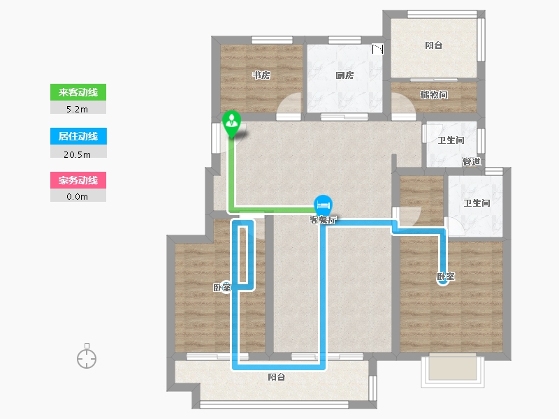 安徽省-淮南市-合肥孔雀城-92.01-户型库-动静线