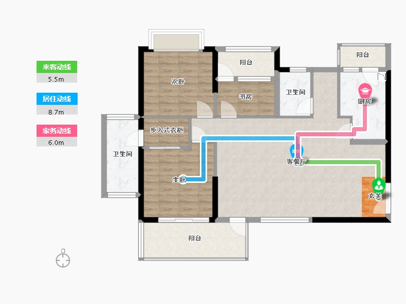 福建省-厦门市-招商卡达凯斯-102.75-户型库-动静线