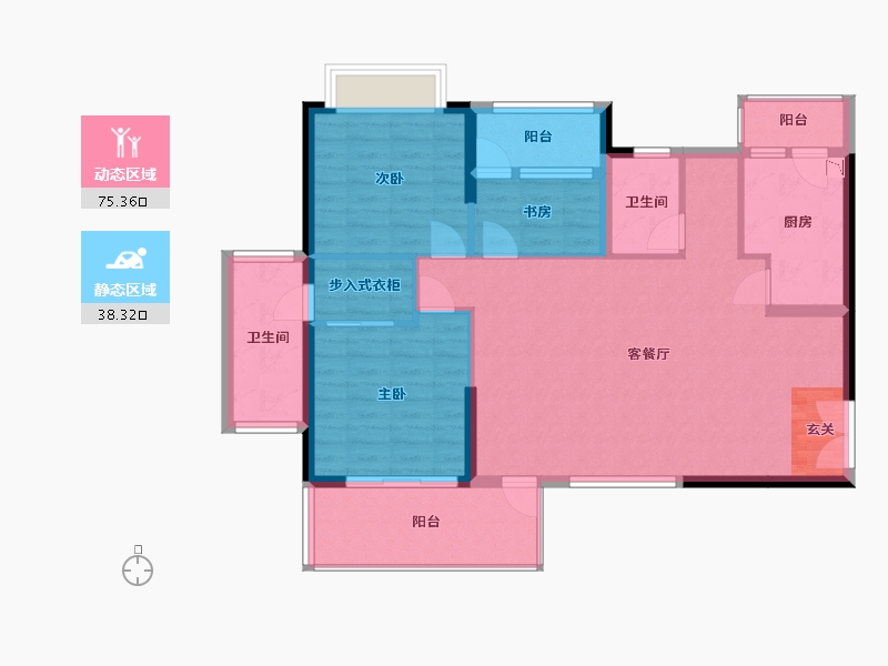 福建省-厦门市-招商卡达凯斯-102.75-户型库-动静分区